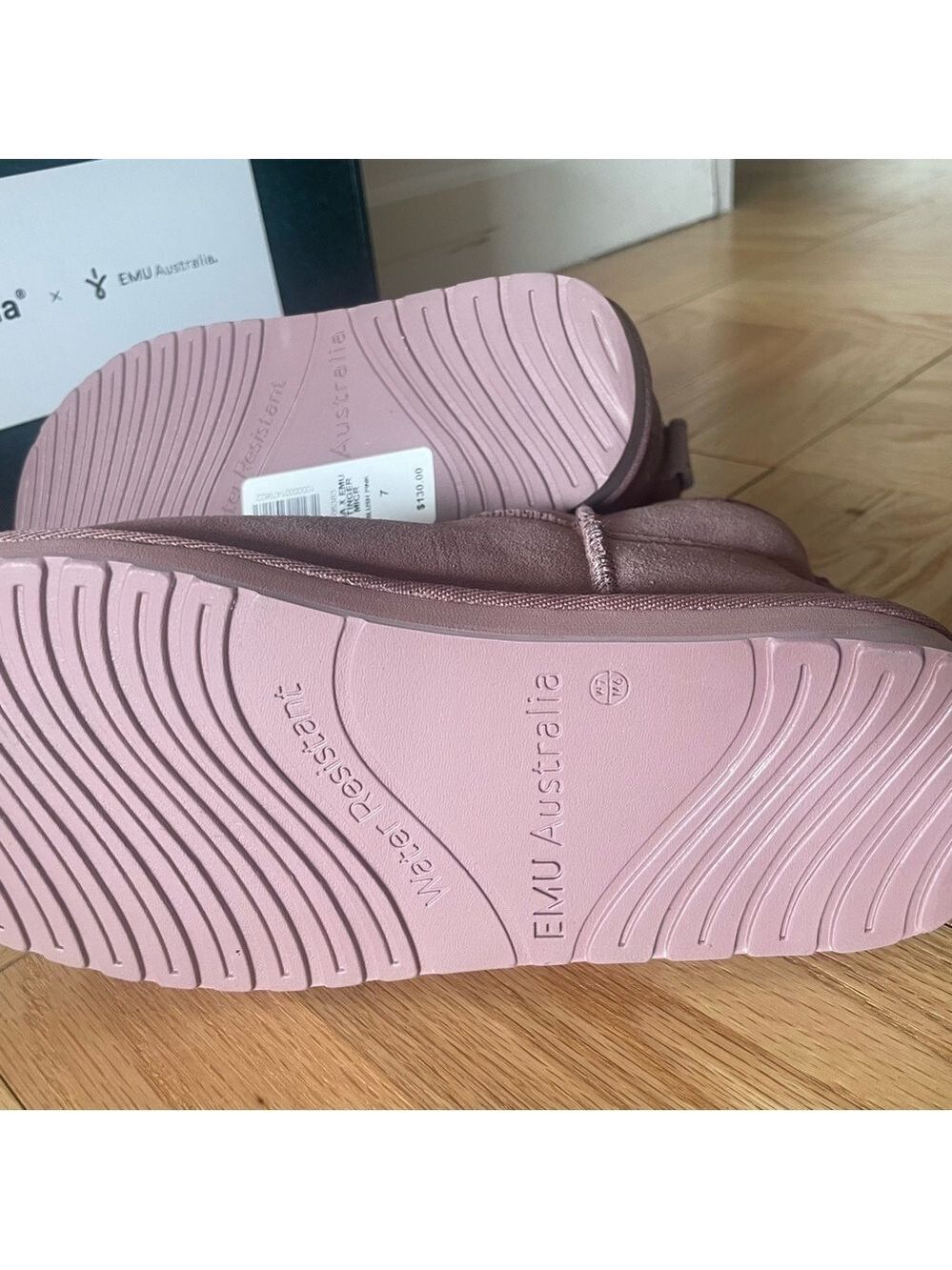 NIB TNAxEmu Australia Stinger Micro boots blush pink size 7 - Picture 7 of 9